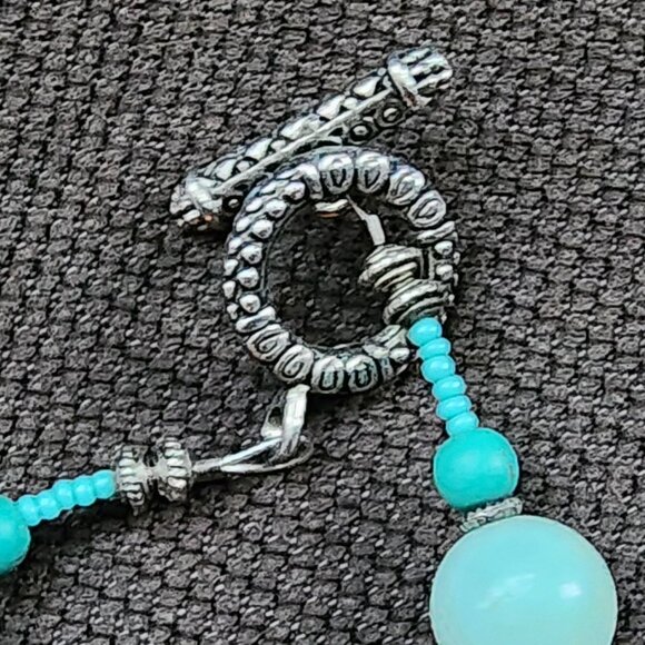 Etsy Hand Painted Pastel Floral Medallion Beaded Necklace - Picture 12 of 13